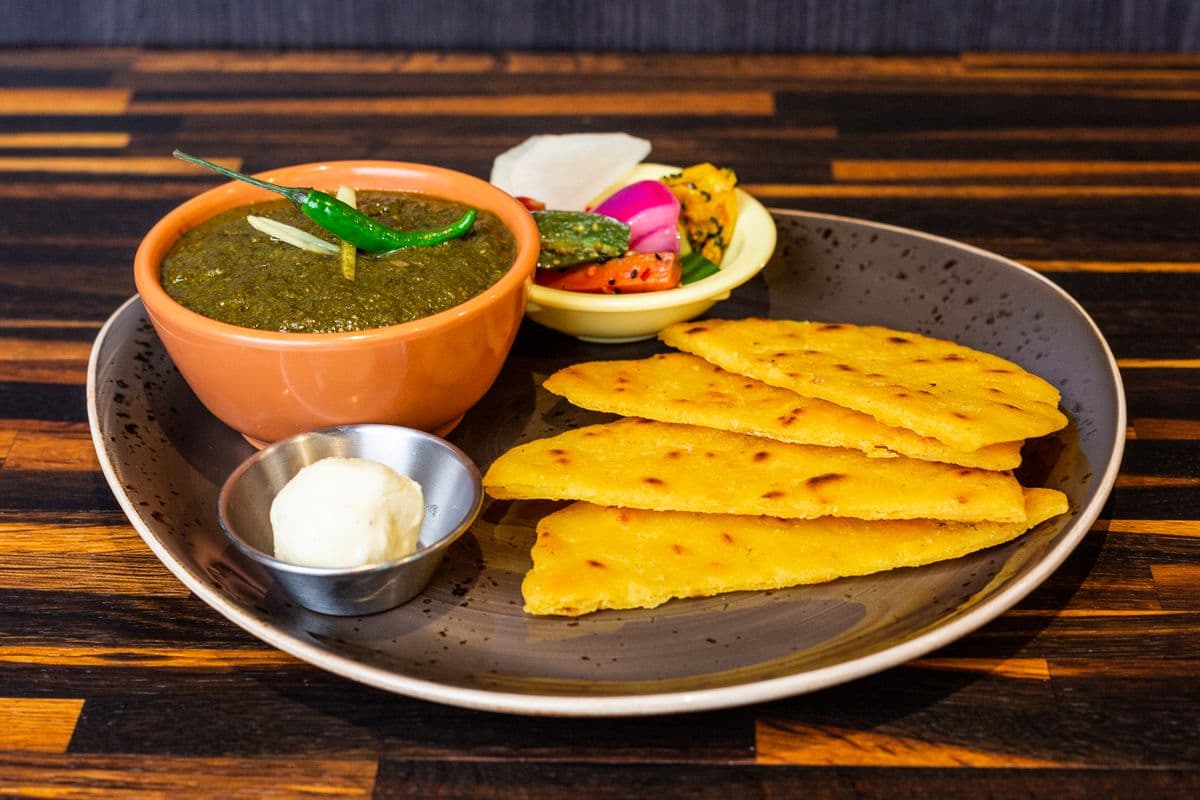 Saag Makki di Roti and Lassi