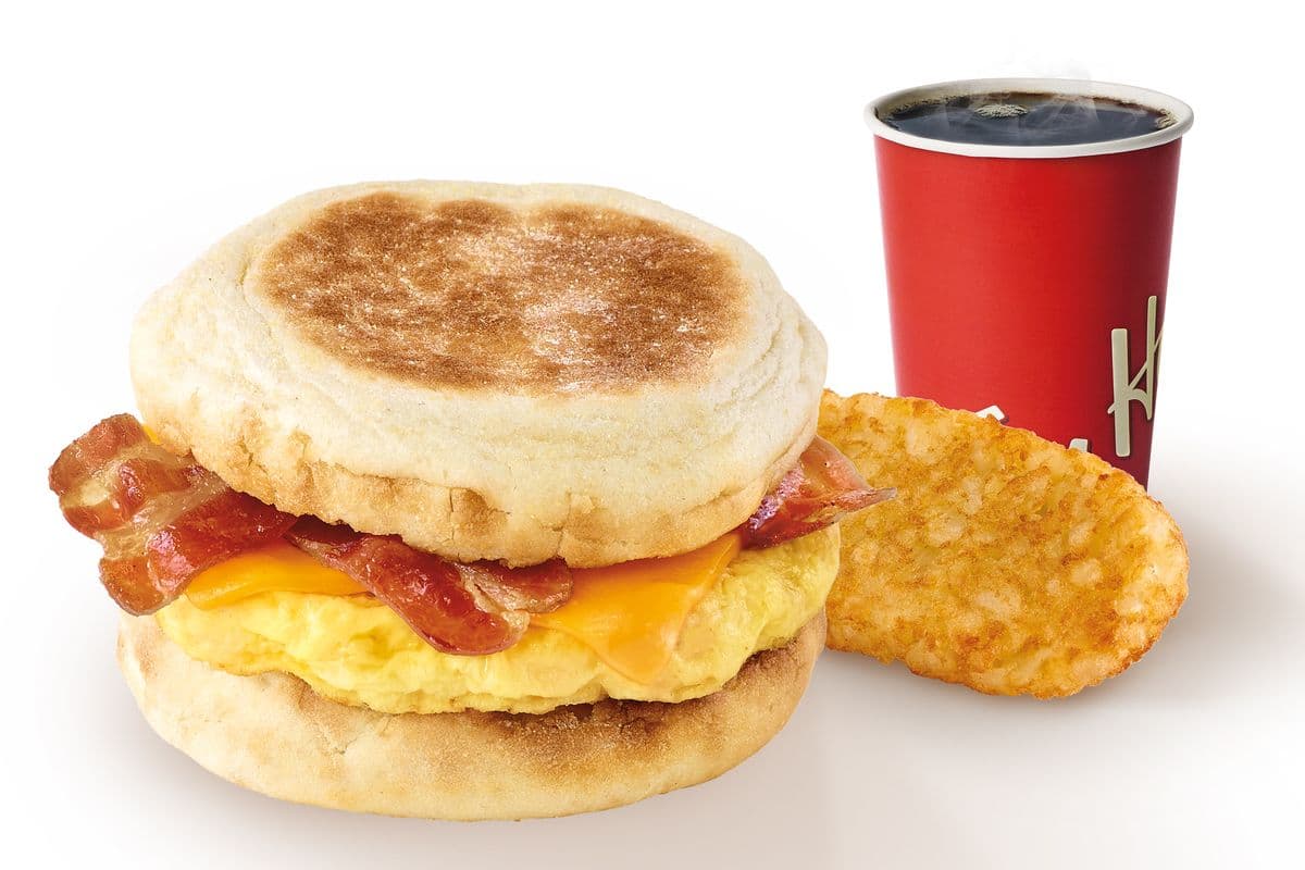 English Muffin Breakfast Sandwich Meal