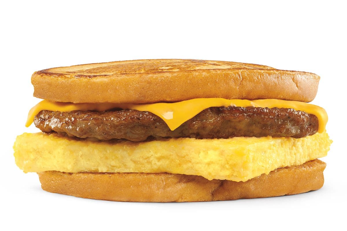 Sausage, Egg & Cheese French Toast Sandwich (470 Cals)