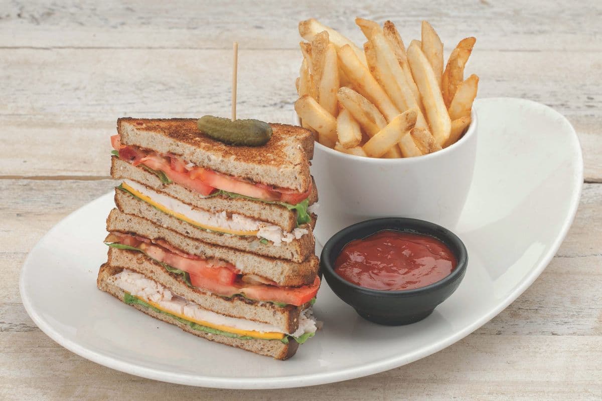 Double Stacked Turkey Club Sandwich