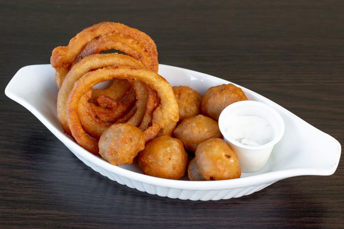 Half Mushrooms and Half Onion Rings