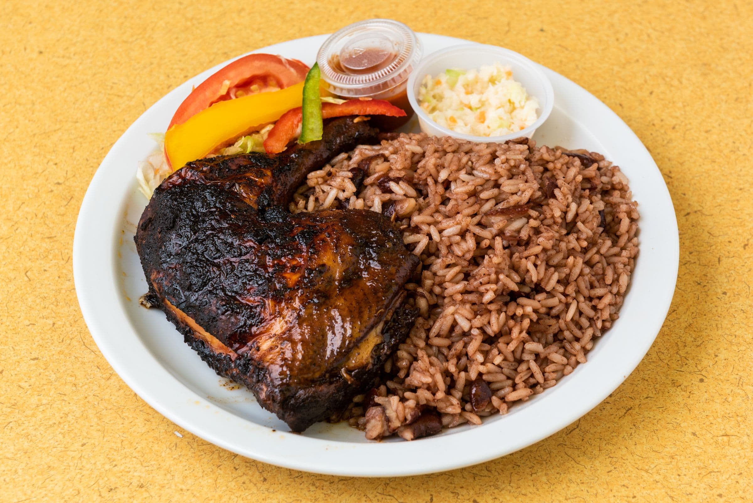 Jerk Chicken Leg Dinner