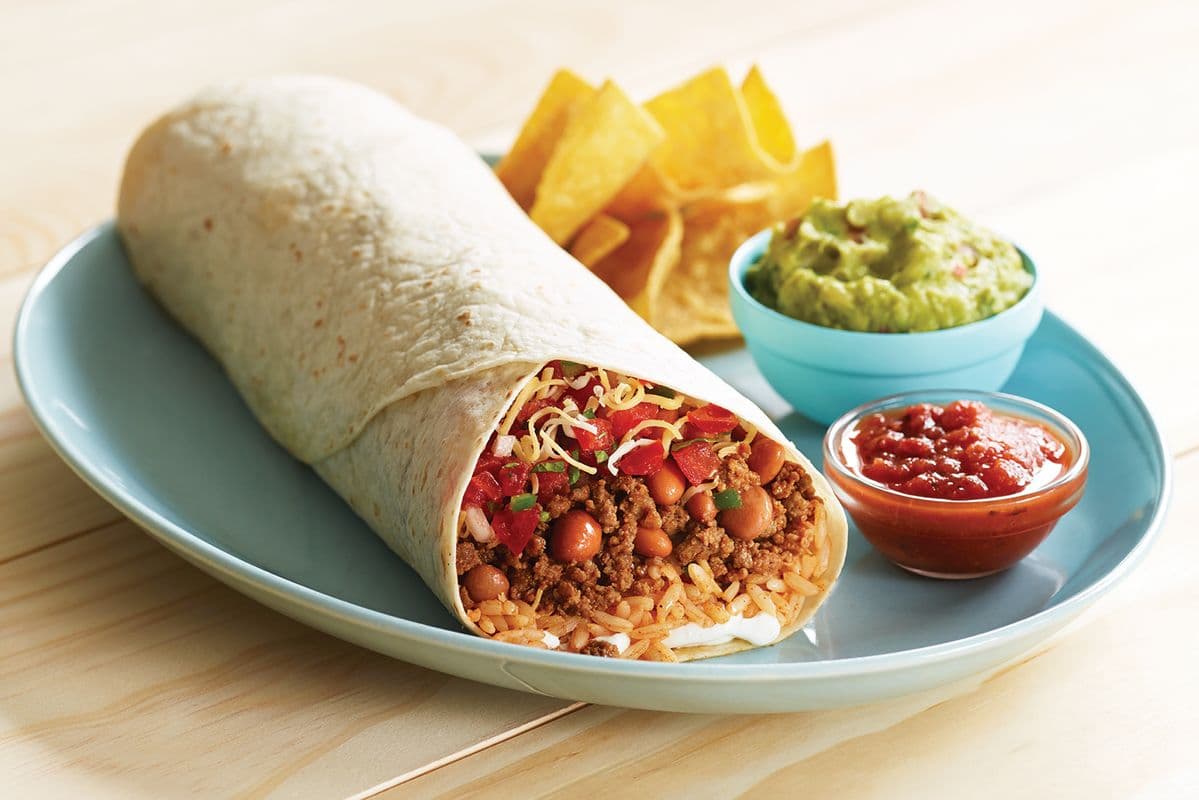 Regular Baja Burrito Combo (Vegan or Vegetarian)