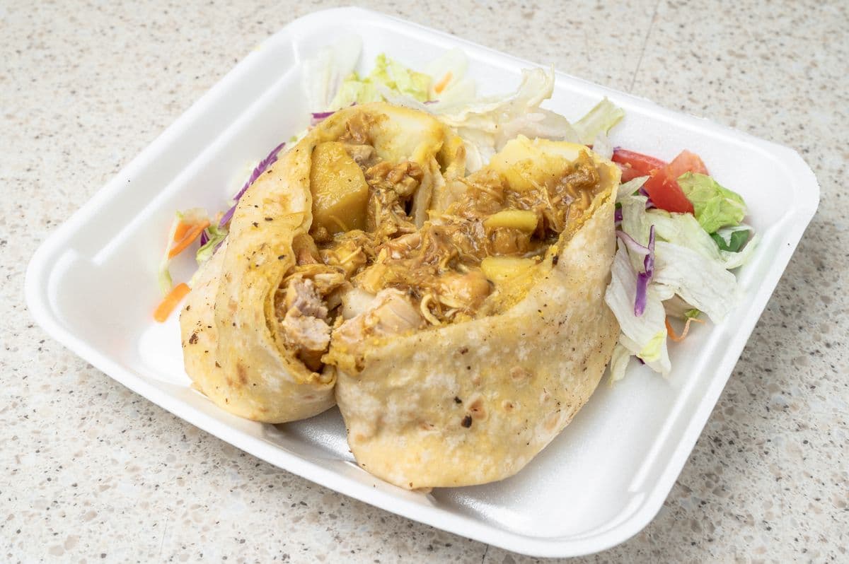 Curry Goat Roti (Bone In)