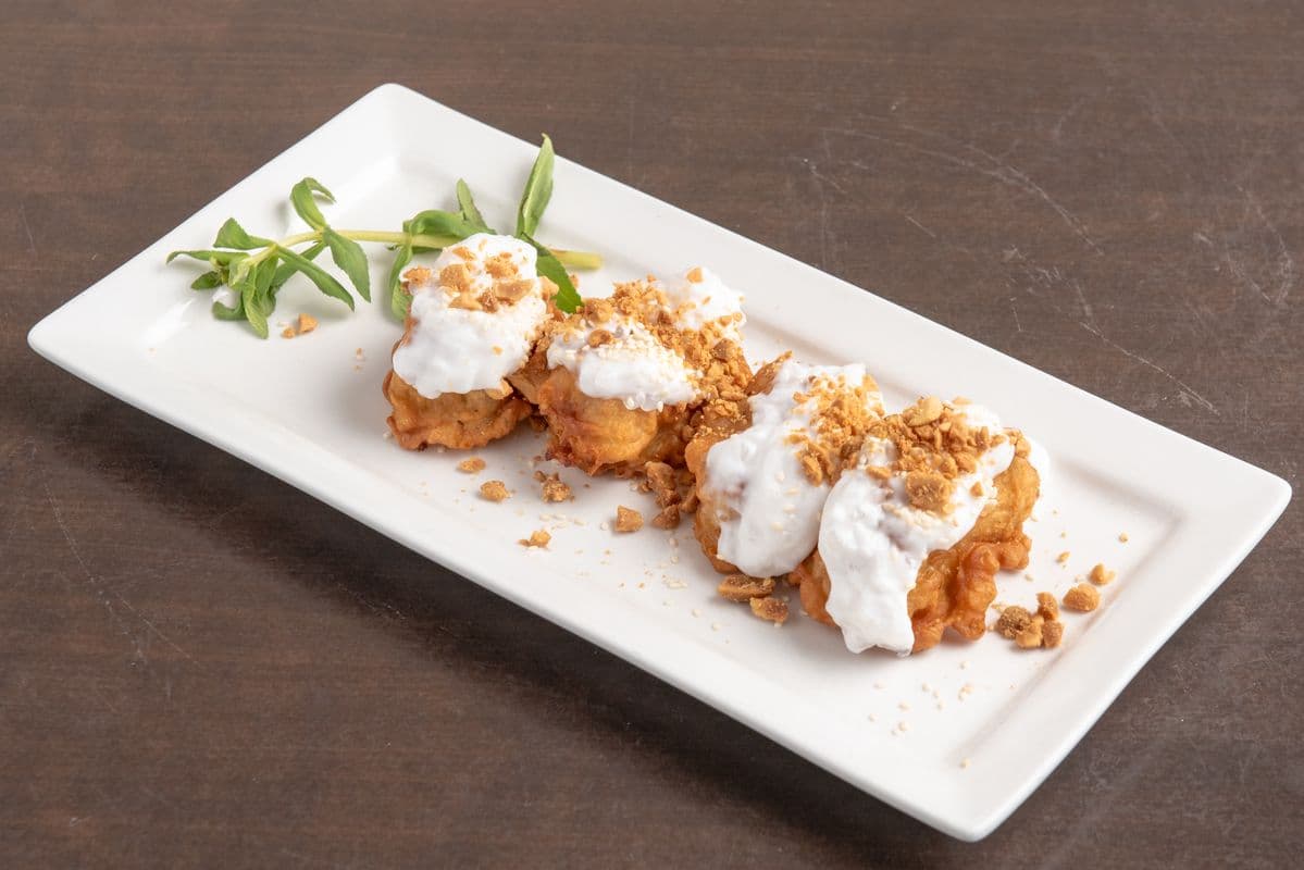Deep-Fried Banana with Coconut Cream