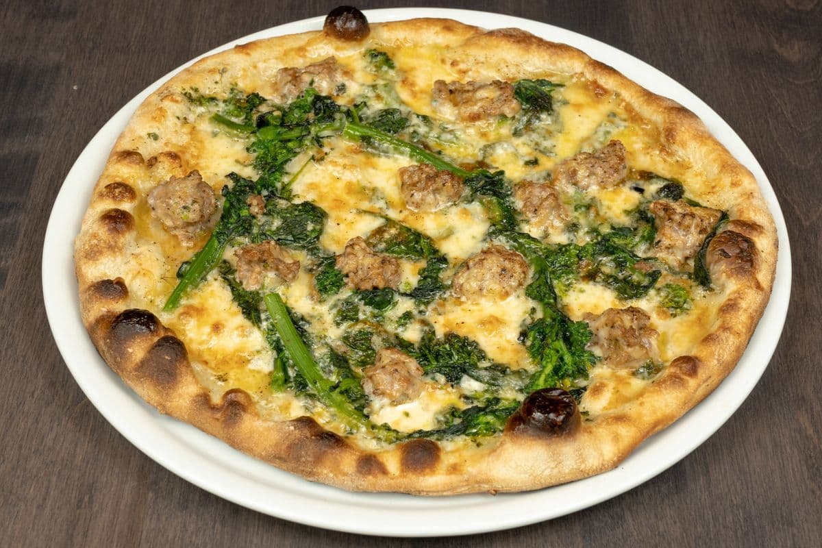 Sausage and Rapini Pizza