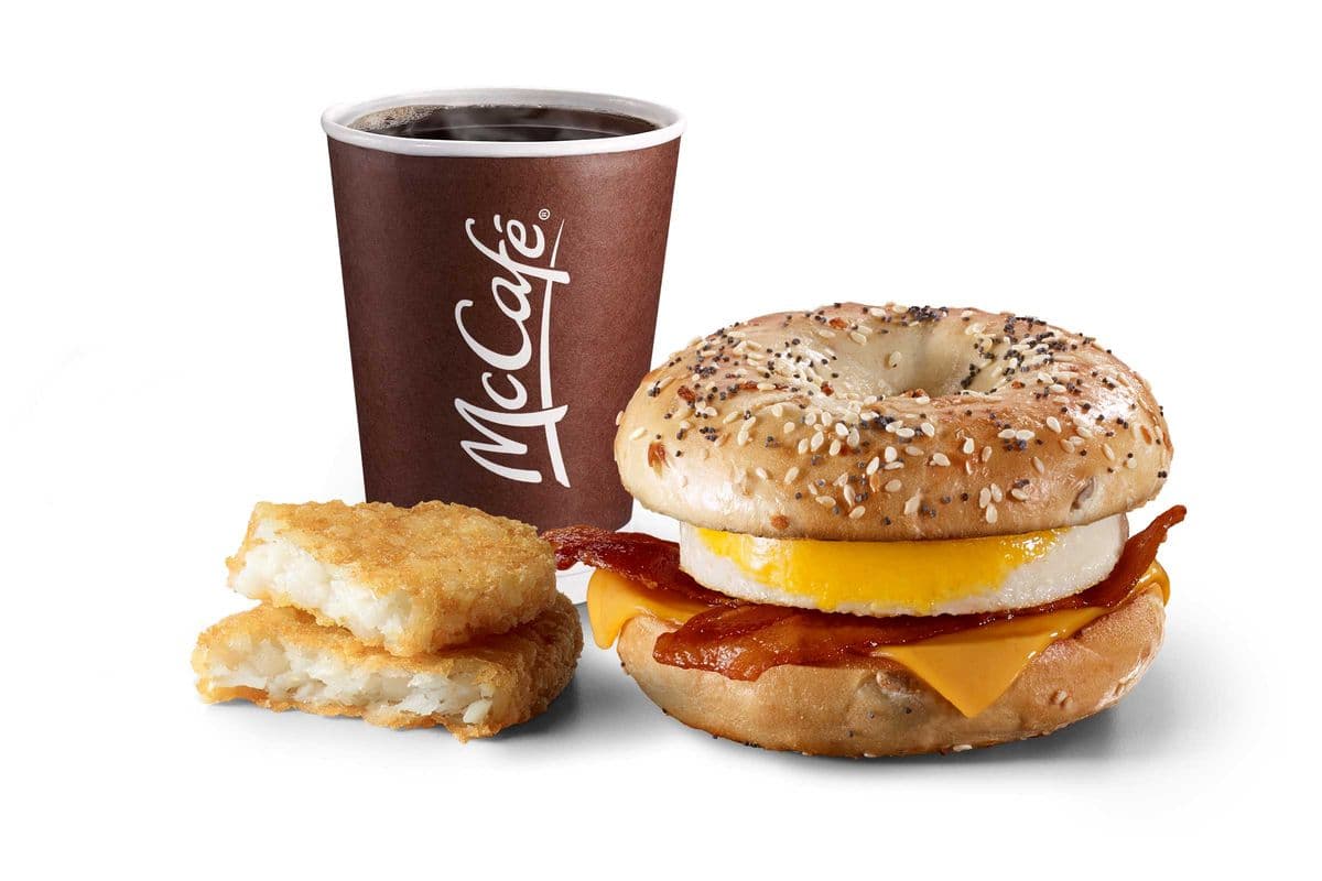 Everything Bacon 'N Egg Bagel Extra Value Meal [700-730 Cals]