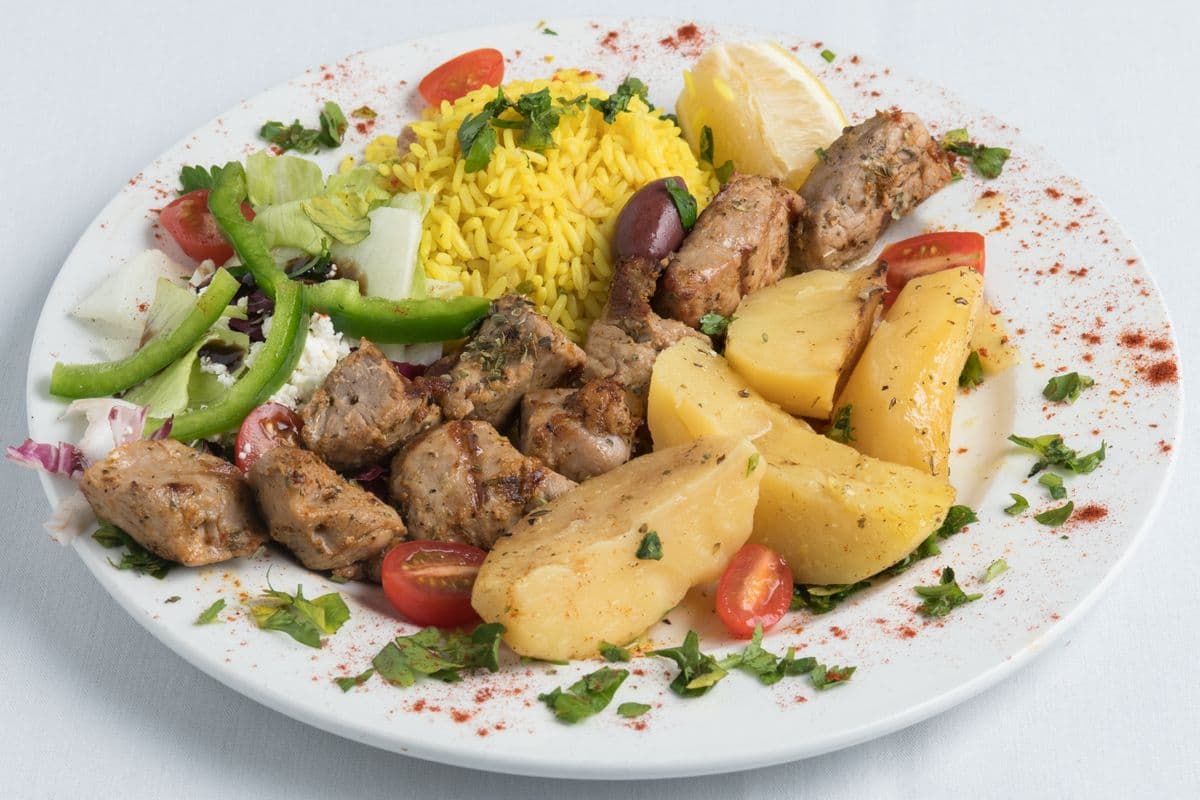 Chicken Souvlaki Dinner