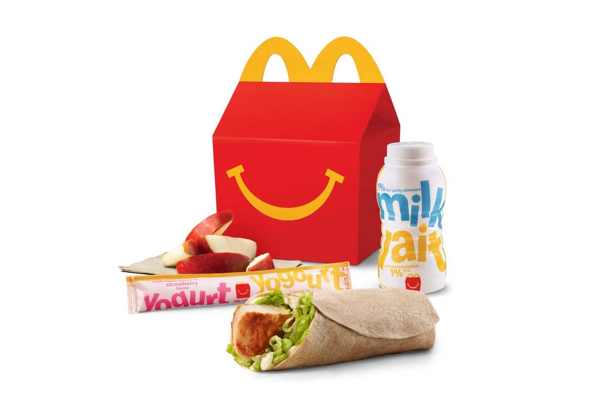 Happy Meal Grilled Chicken Snack Wrap with Apple Slices [290-400 Cals]