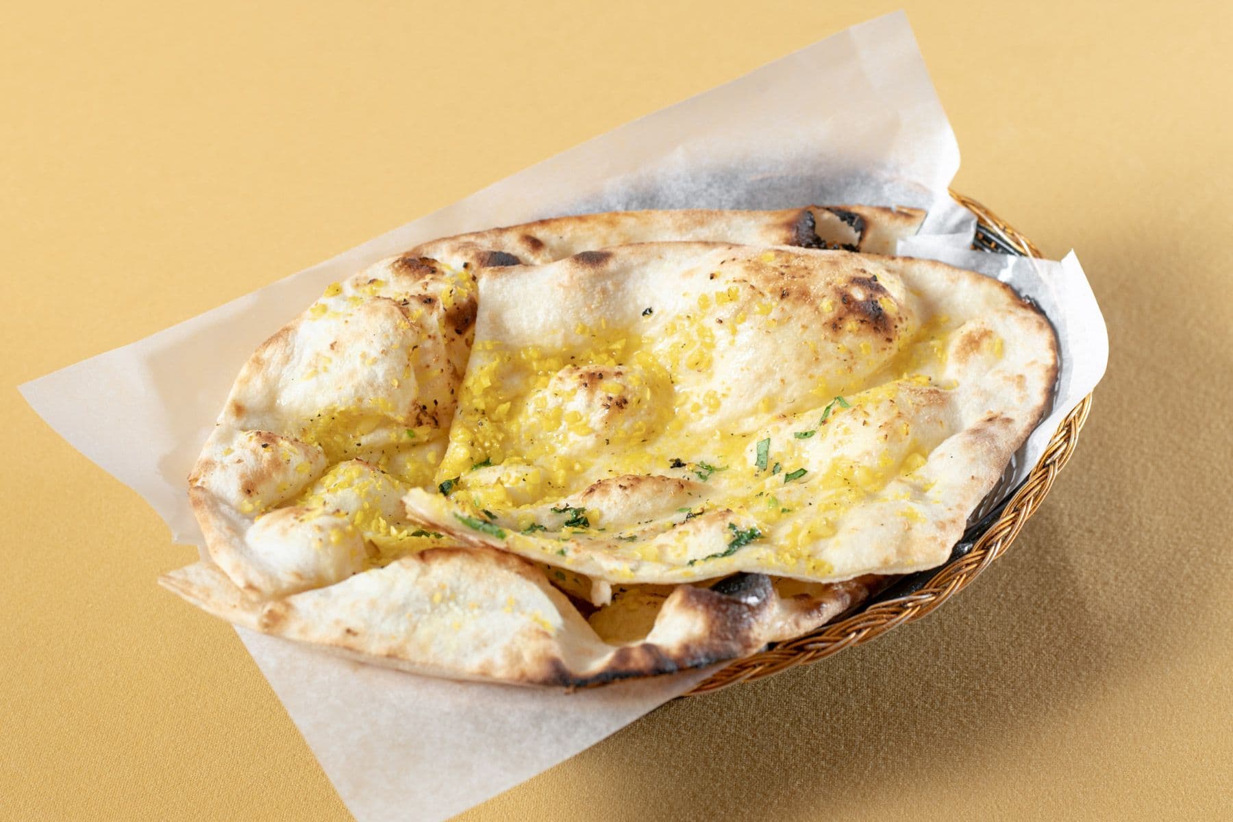 Garlic and Basil Naan