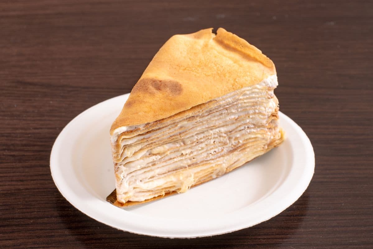 Slice of Durian Mille Crepe Cake (1 pc)榴莲千层切件