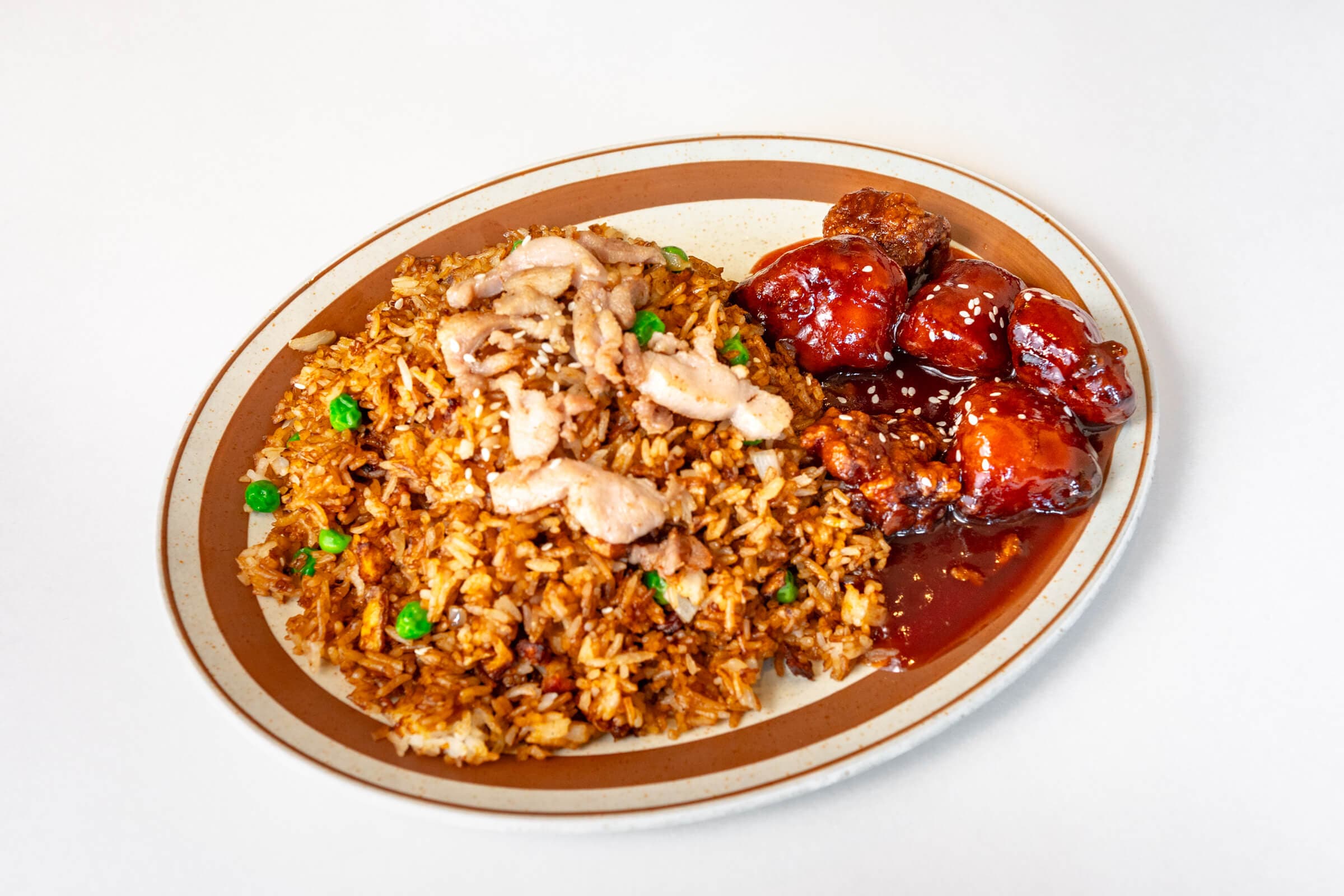 #5. Sweet-and-Sour Pork with Chicken Fried Rice