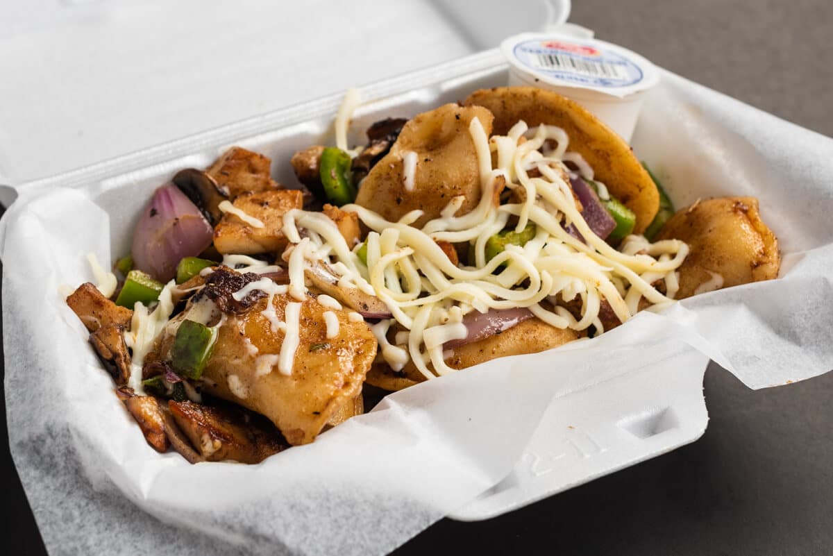 Philly Chicken Perogies