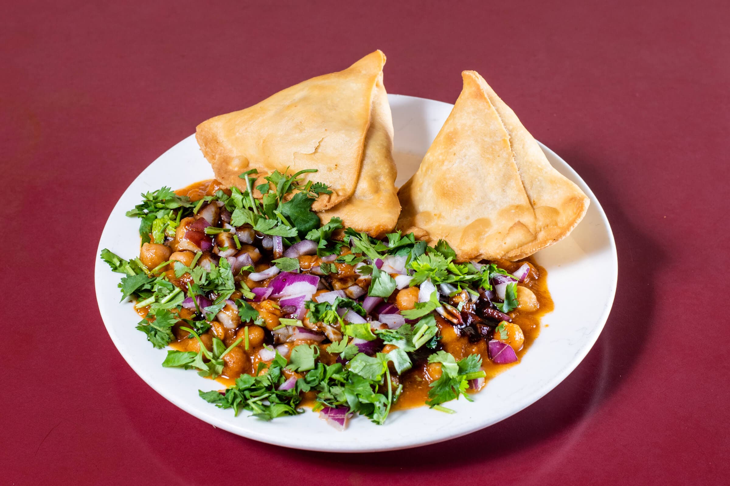 Vegetable Samosa Plate