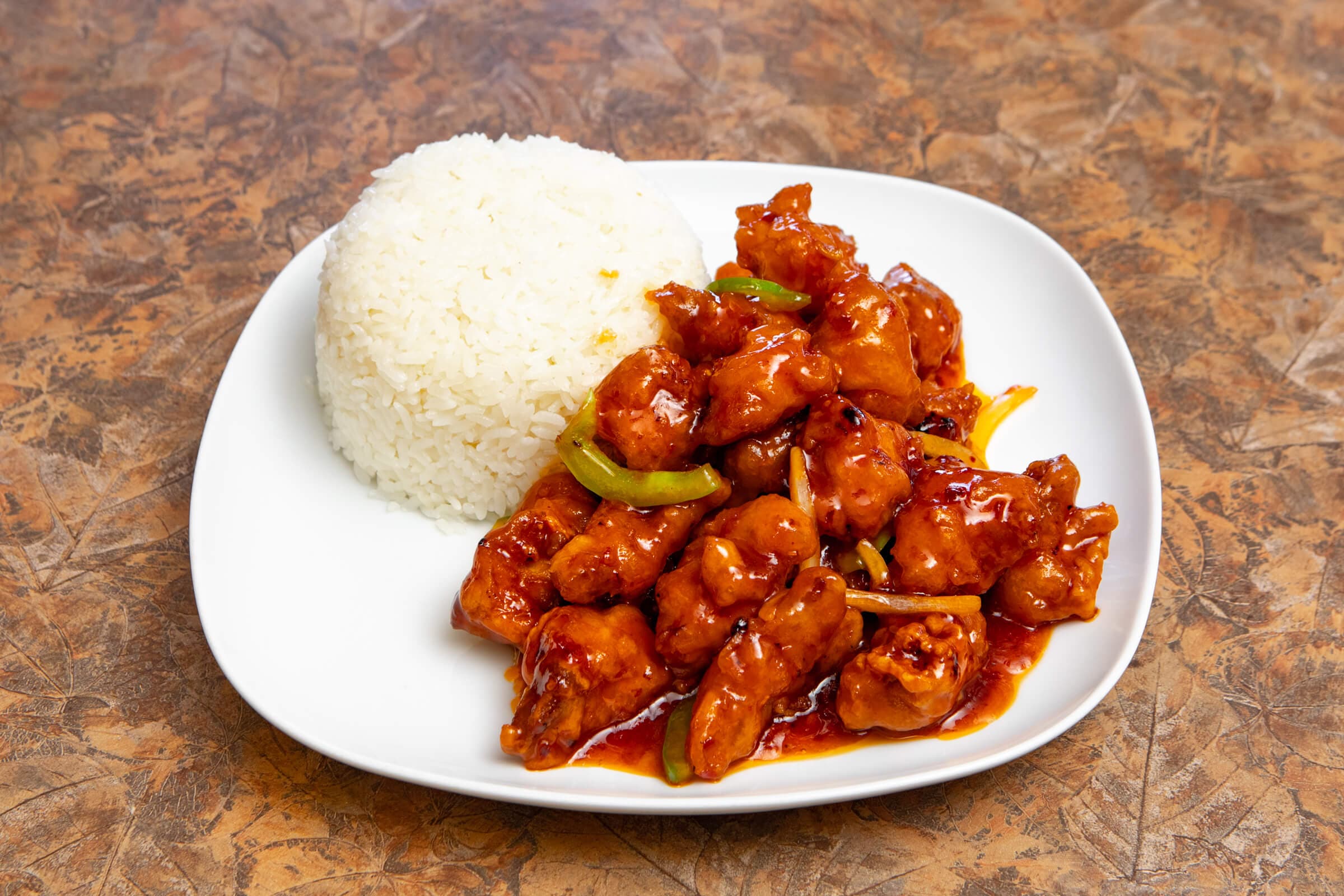 21. General Tso's Chicken with Rice