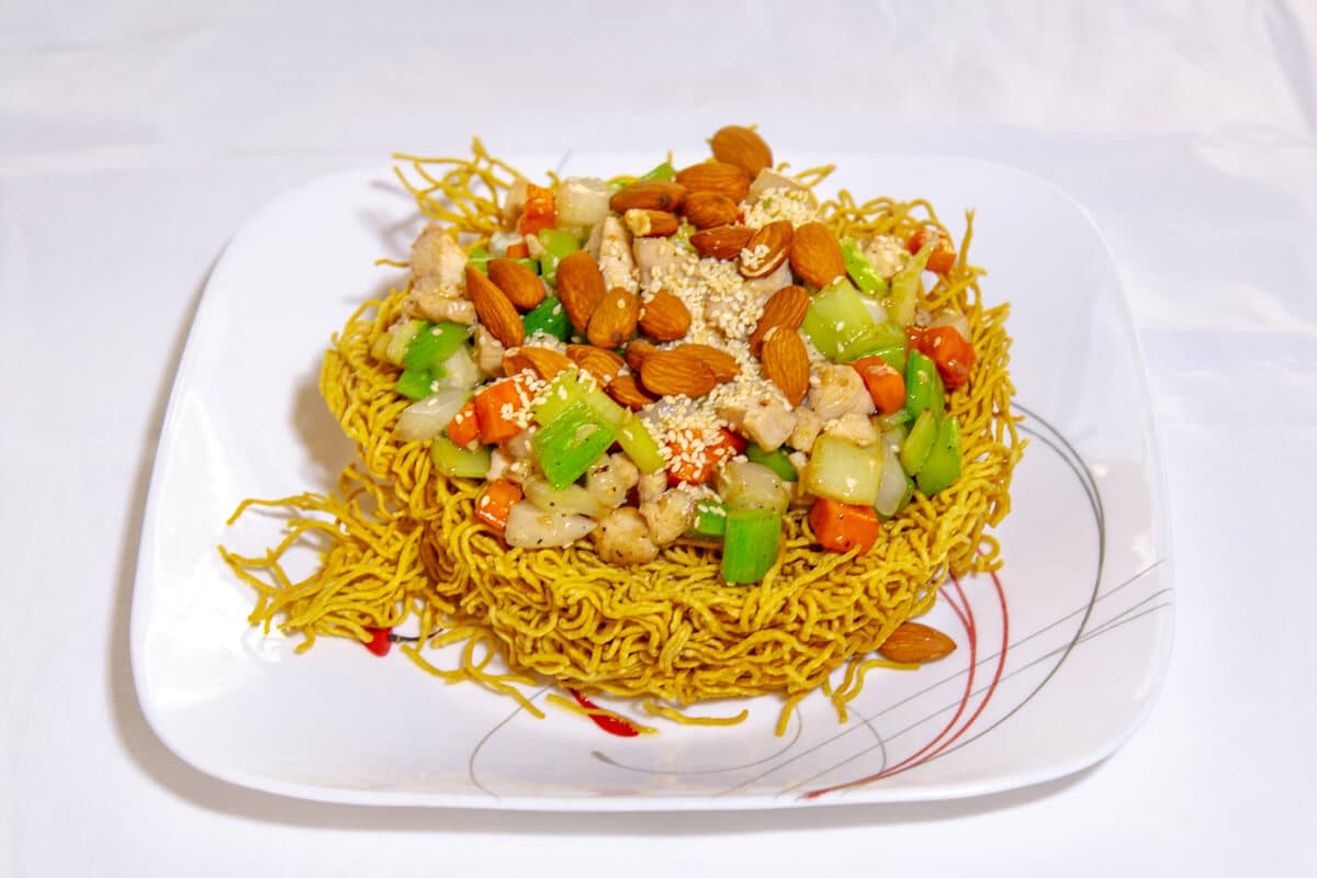 Almond Chicken Bird’s Nest