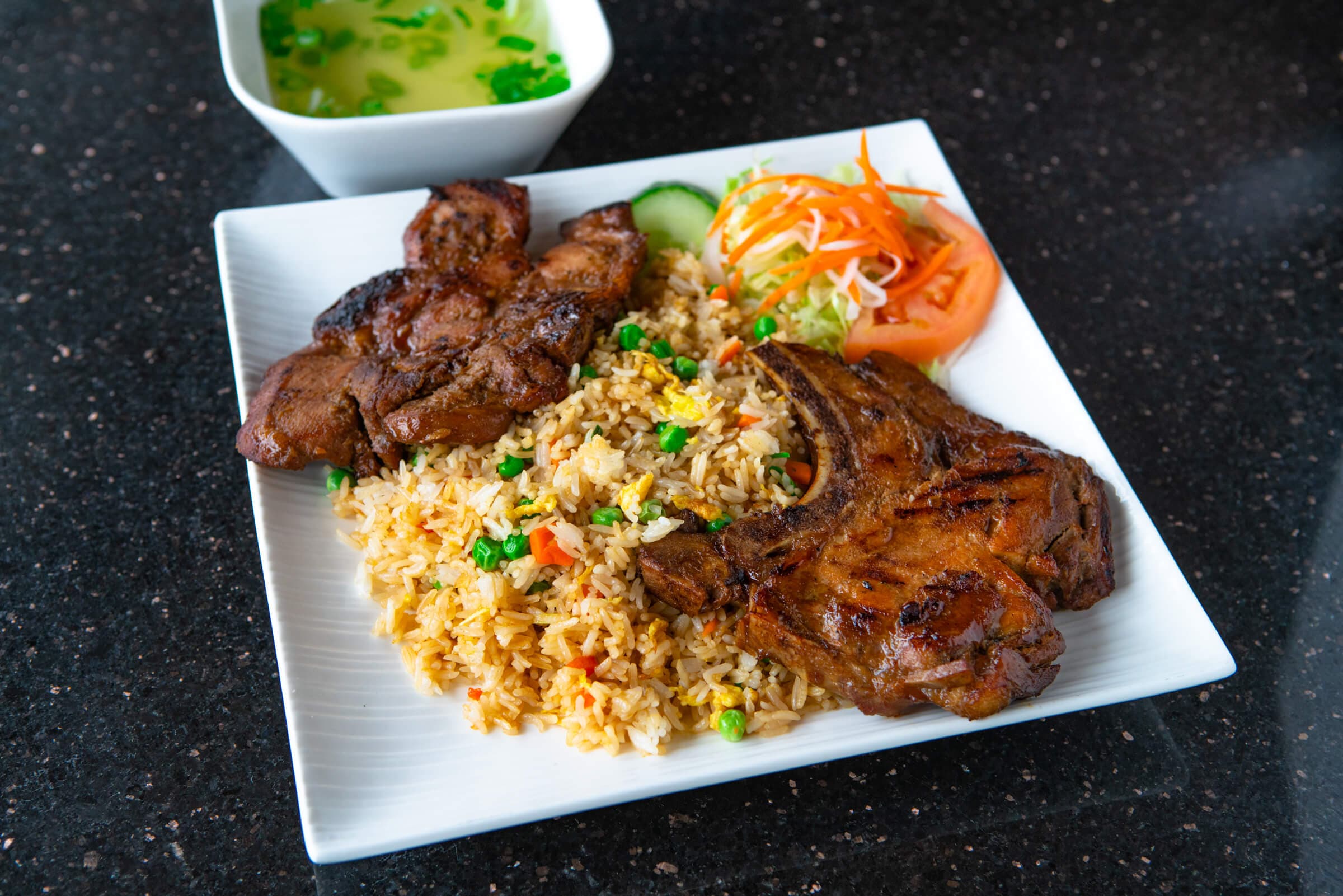 FR6. Grilled Pork Chop on Fried Rice