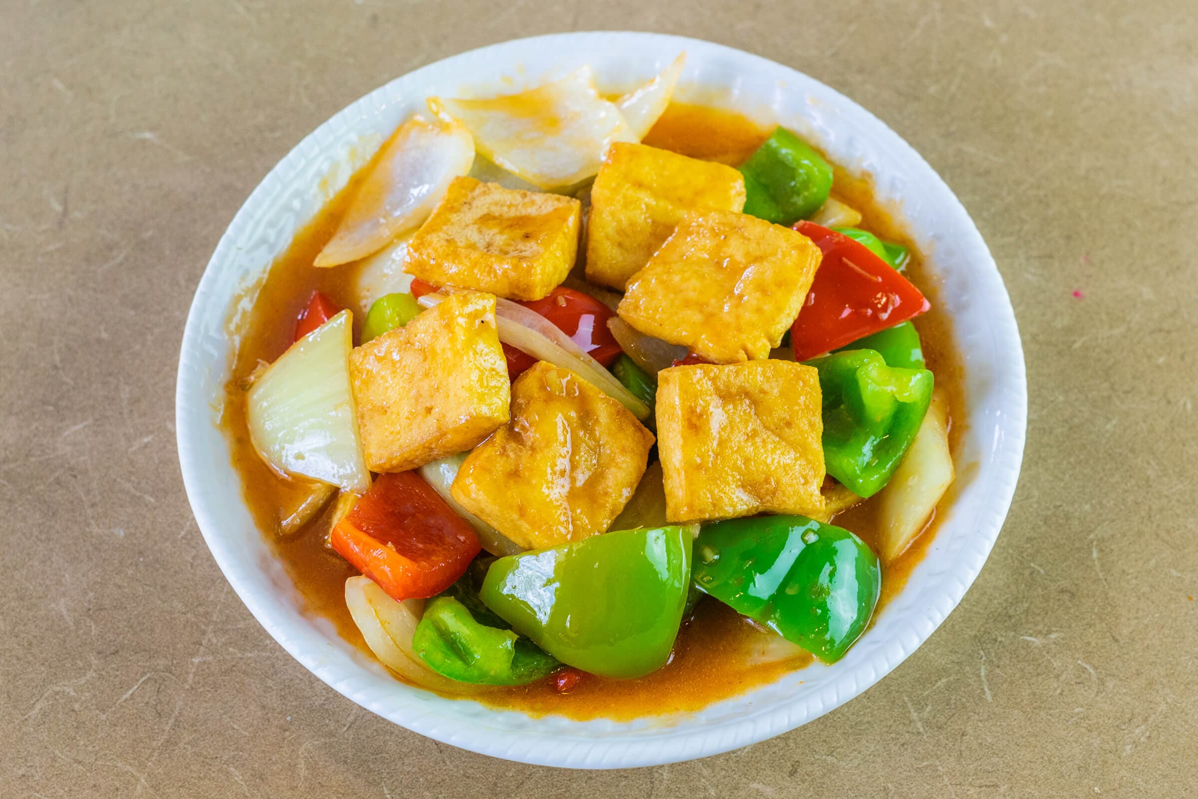 113. Stir-Fried Tofu with Lemongrass and Chilli