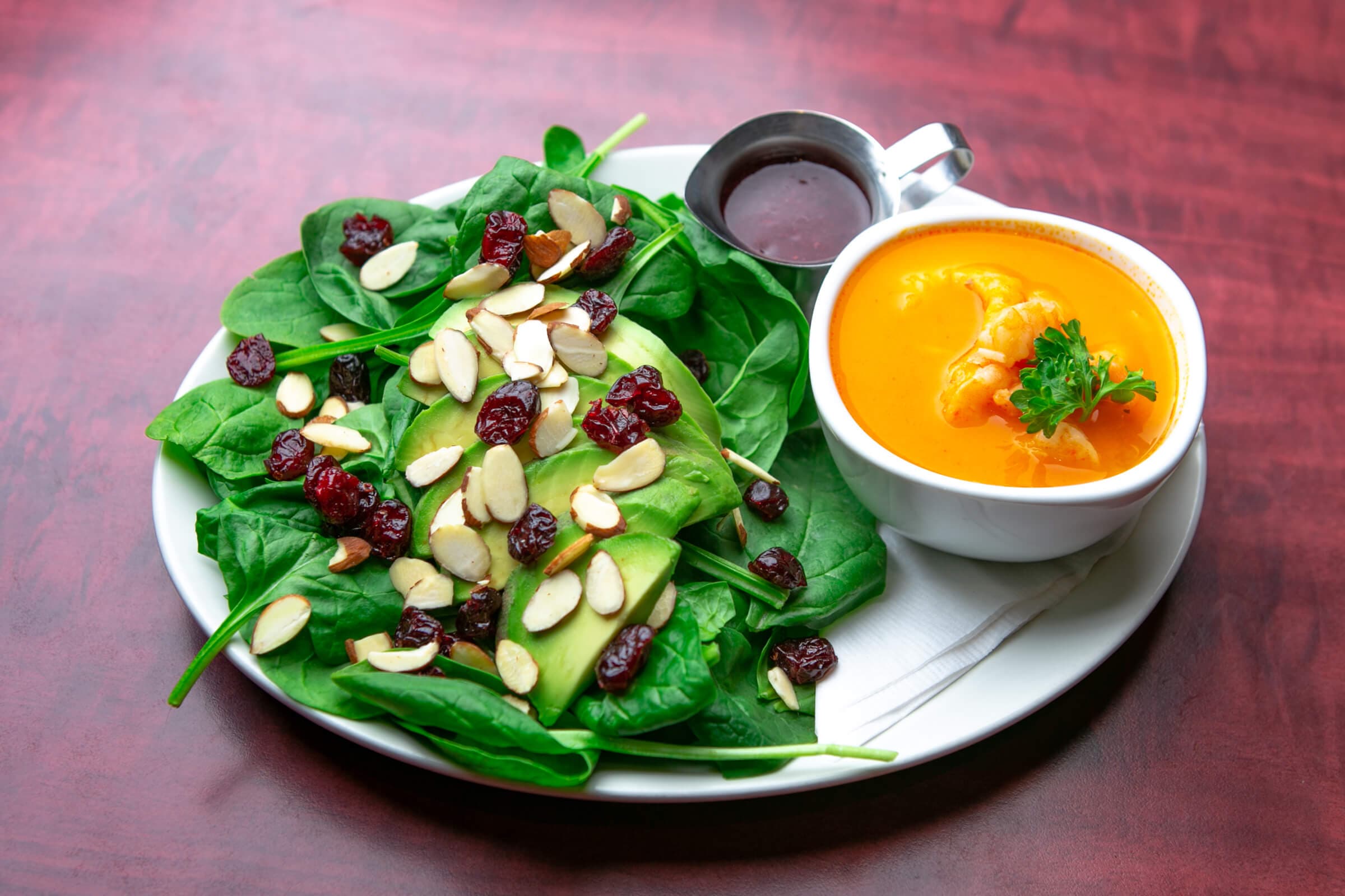 Spinach Cranberry Avocado Salad