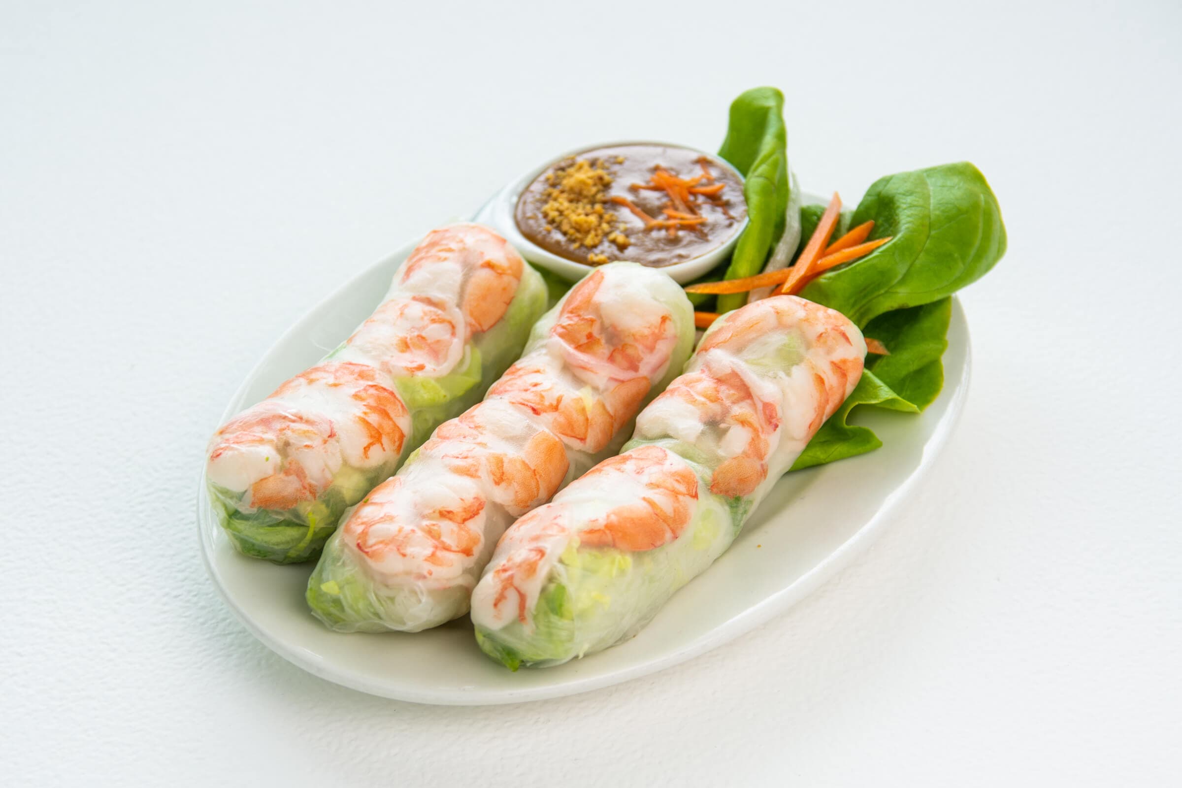 3. Fresh Salad Rolls with Shrimp - Goi Cuon Tom (3 pcs)