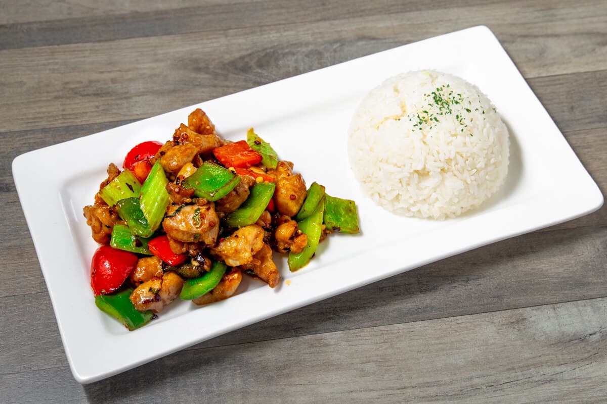 59. Chili Chicken on Rice