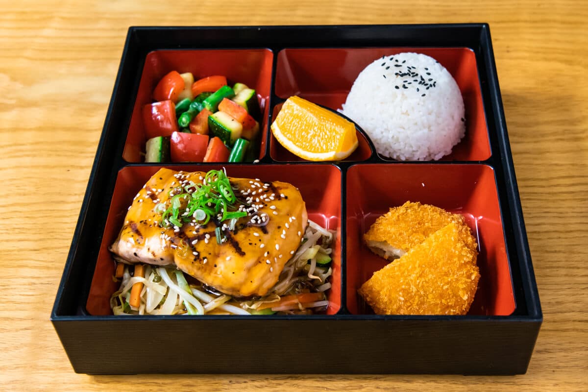 Salmon Teriyaki Bento Box