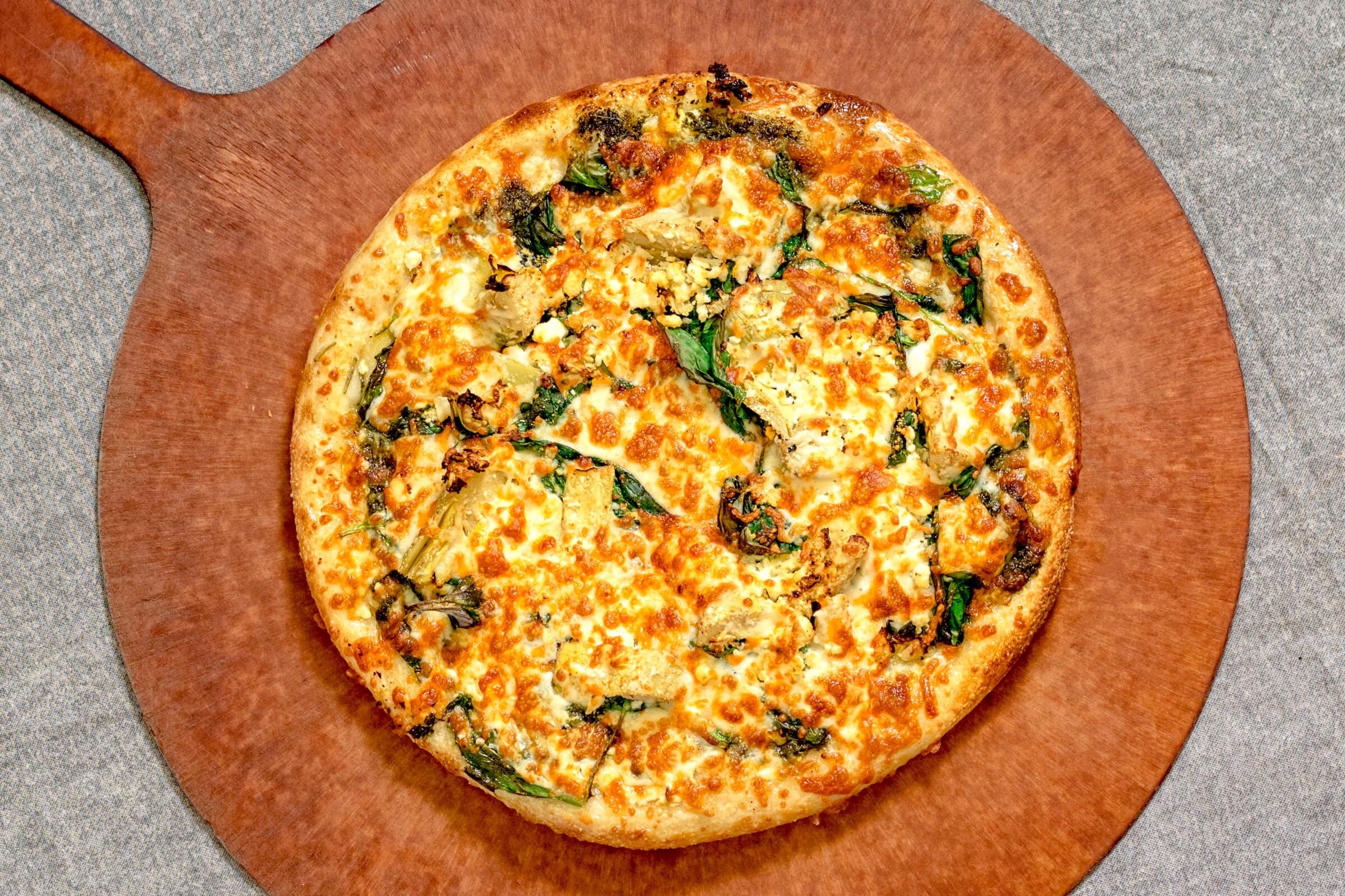 Two Small Pesto Gourmet Pizzas