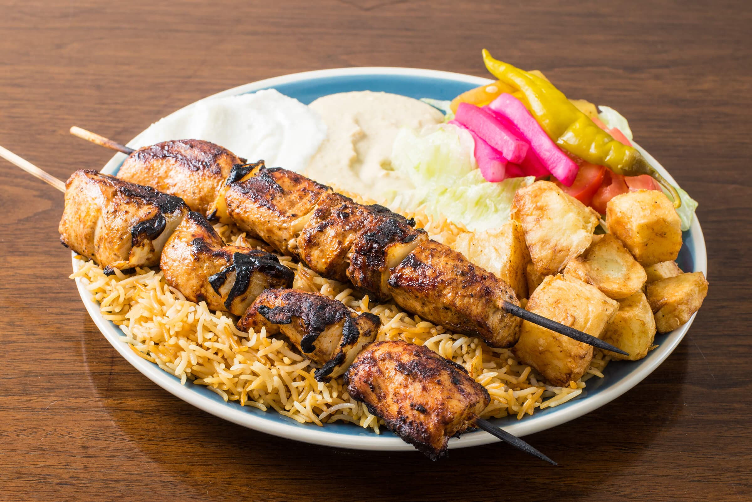 Chicken Skewers Plate (2 pcs)