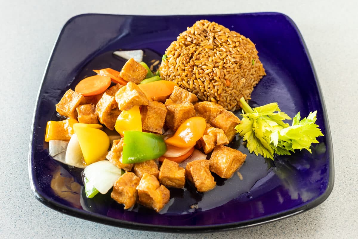 Sweet-and-Sour Tofu Platter