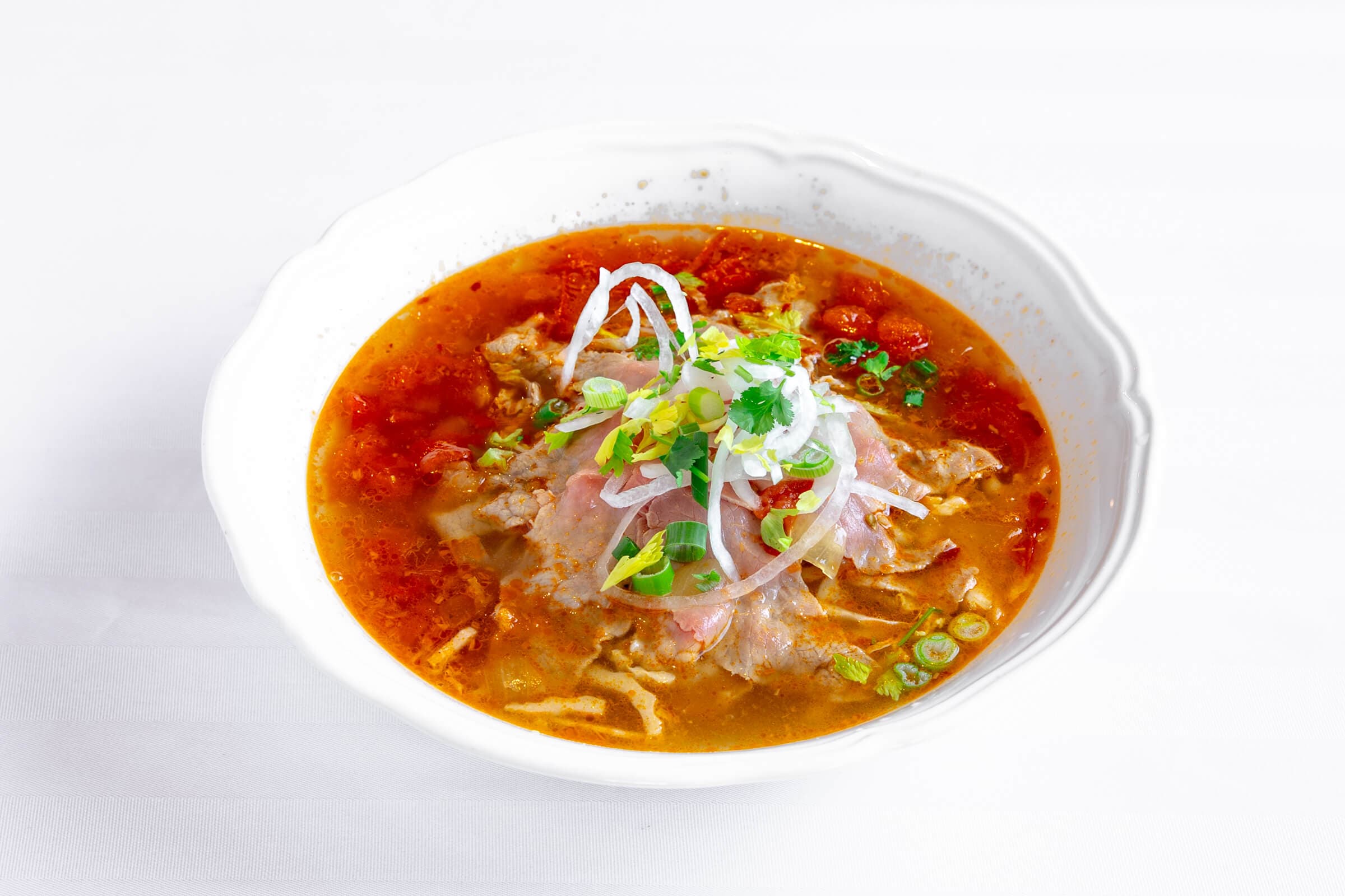 S03. Rare Beef with Spicy Tomato Noodle Soup