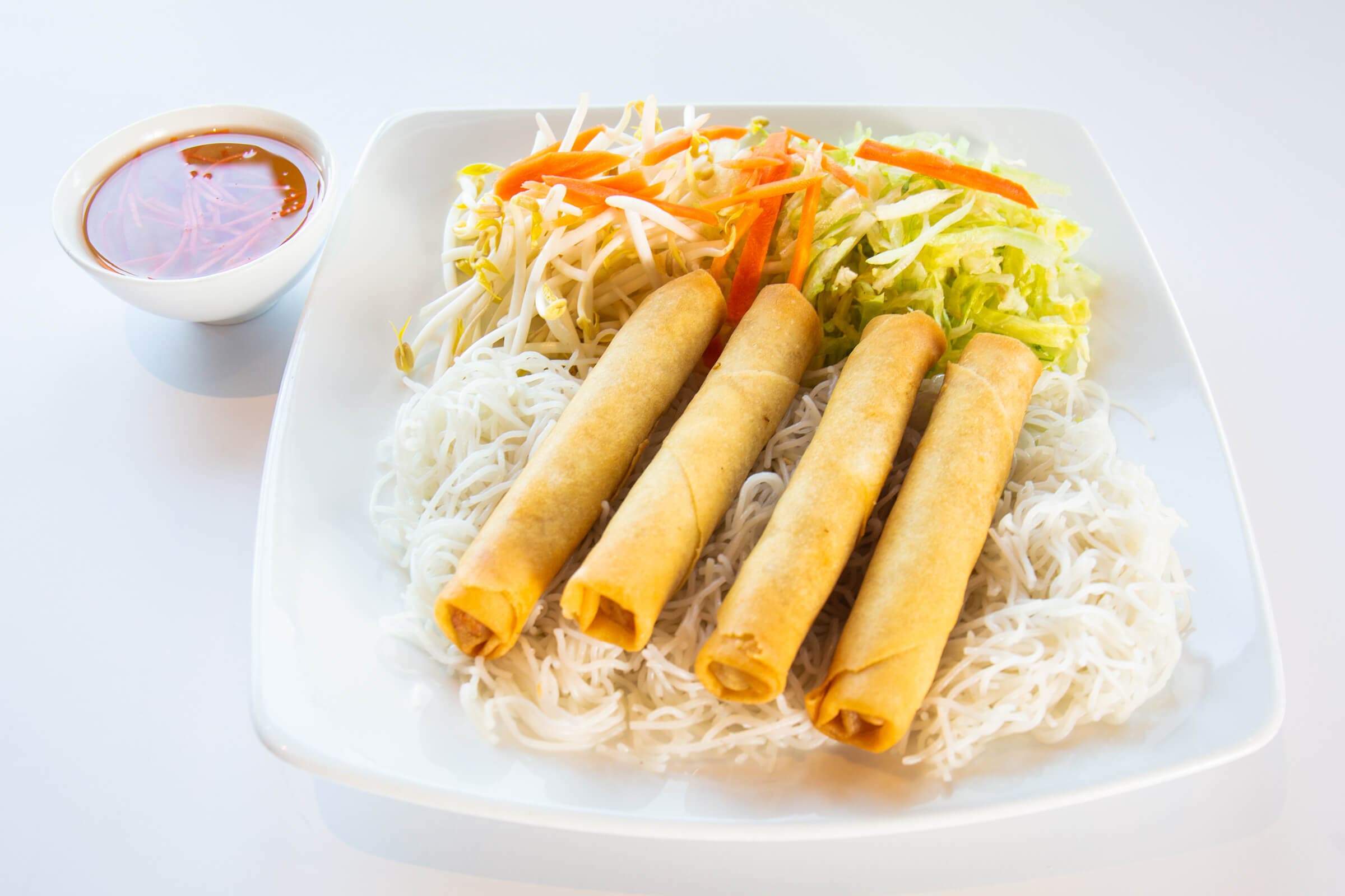 63. Vermicelli and Vegetable Crispy Spring Roll (4 pcs)