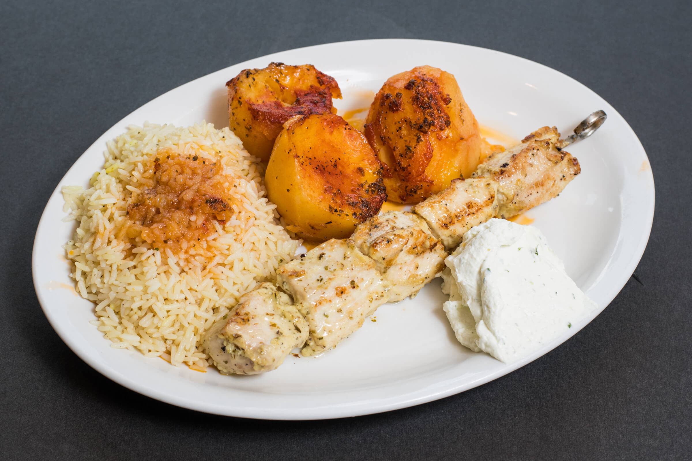 Chicken Souvlaki Dinner