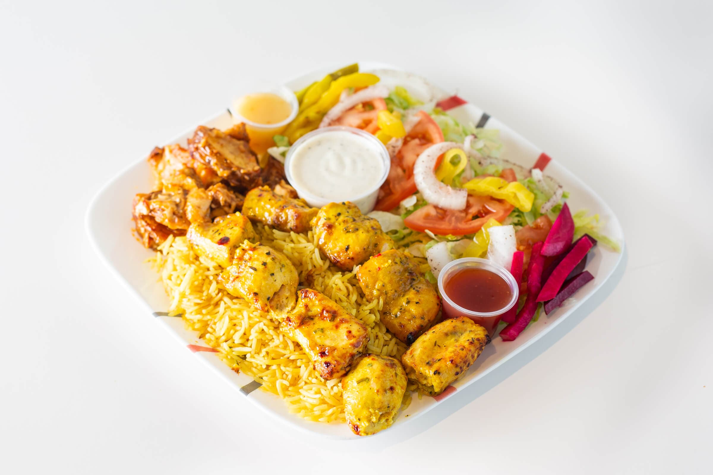 Awesome Chicken Souvlaki Plate