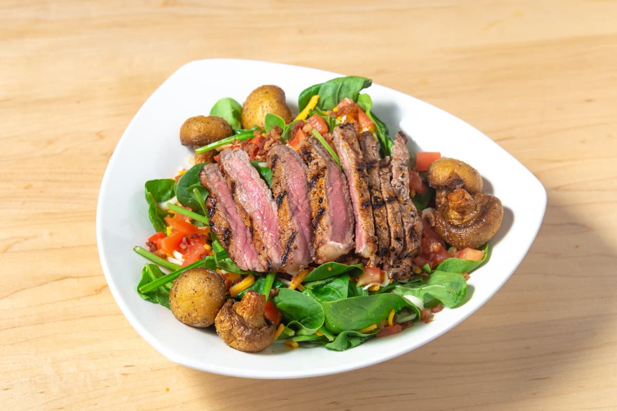Baby Spinach and Steak Salad