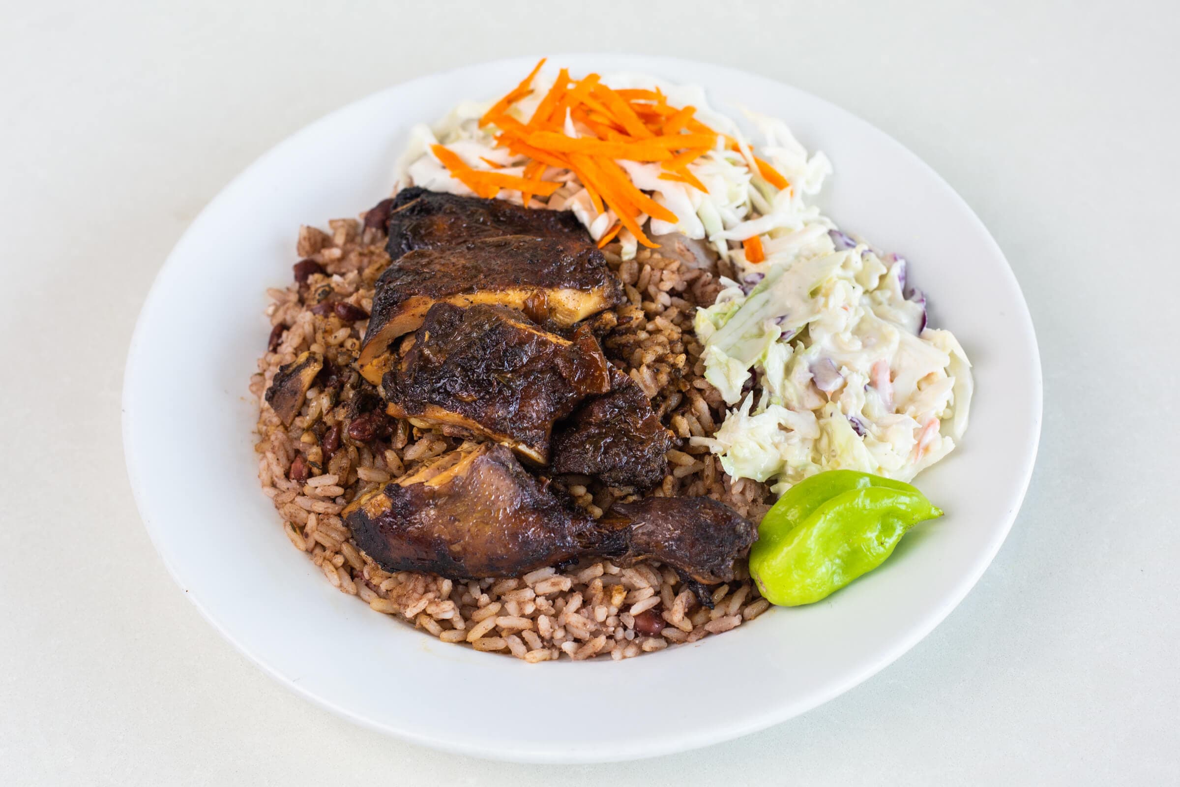 Jerk Chicken with Peas and Rice