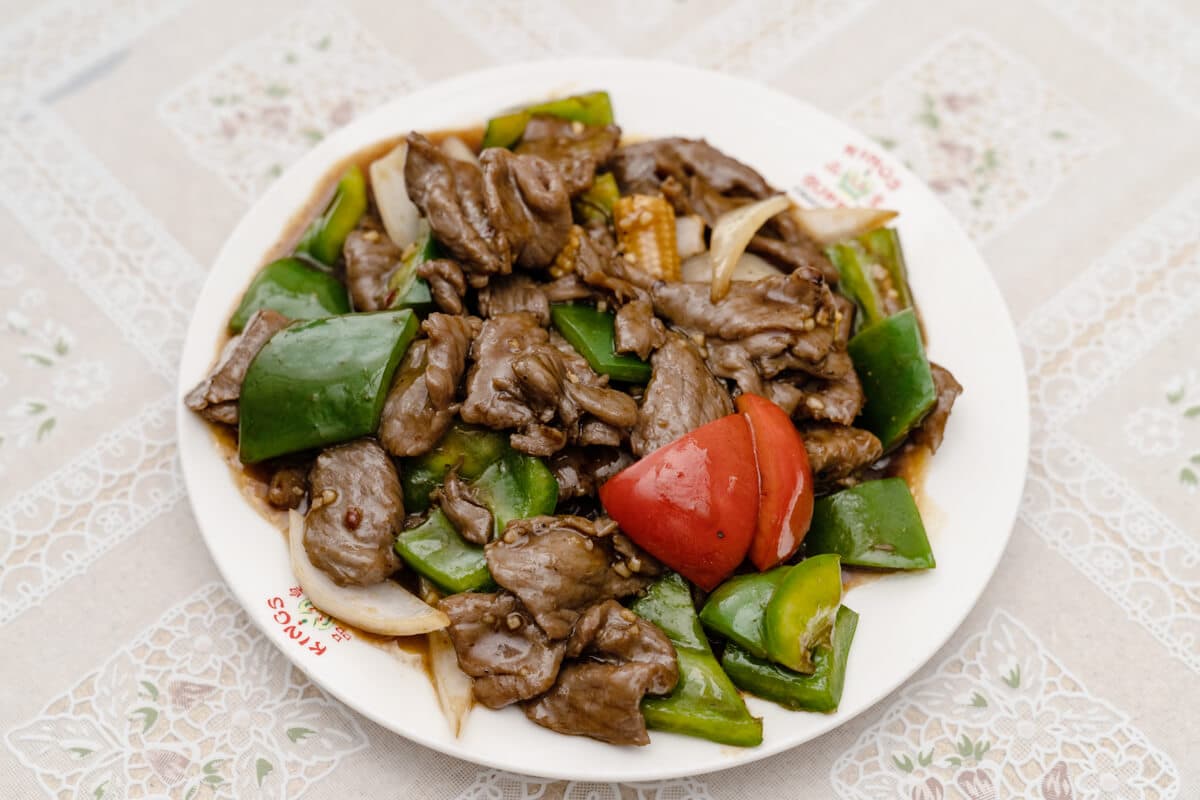 Beef with Peppers in Black Bean Sauce