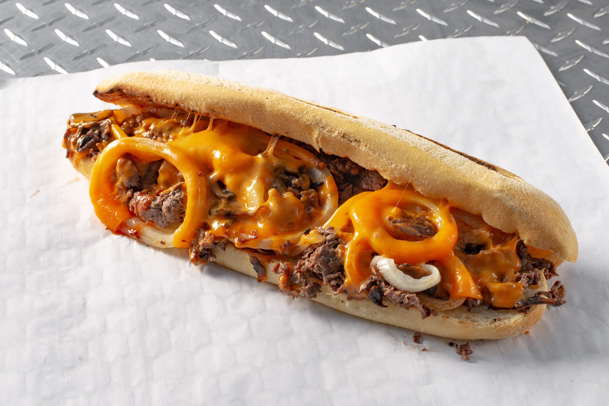 Philly Cheesesteak Sandwich on a Bun