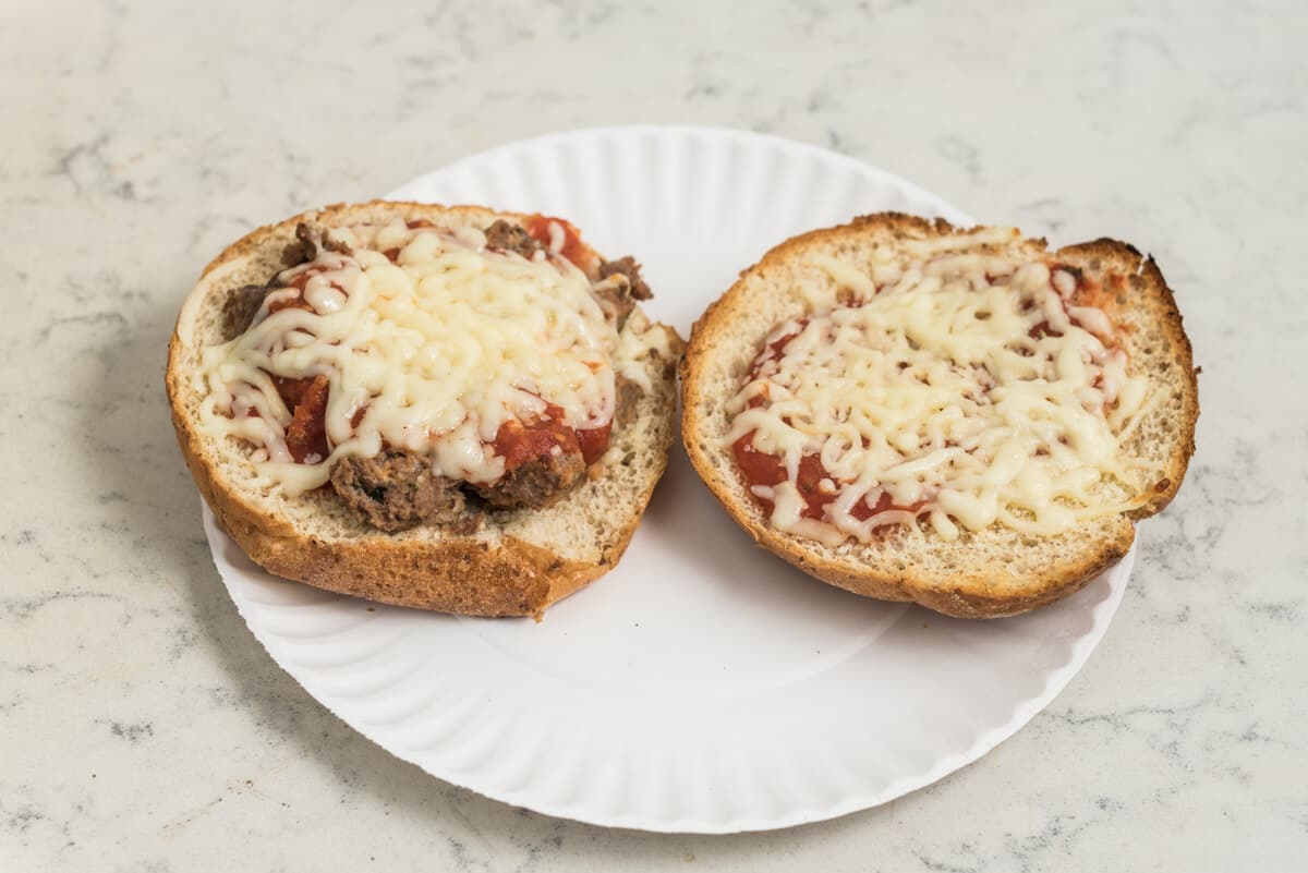 Meatball on a Kaiser Sandwich