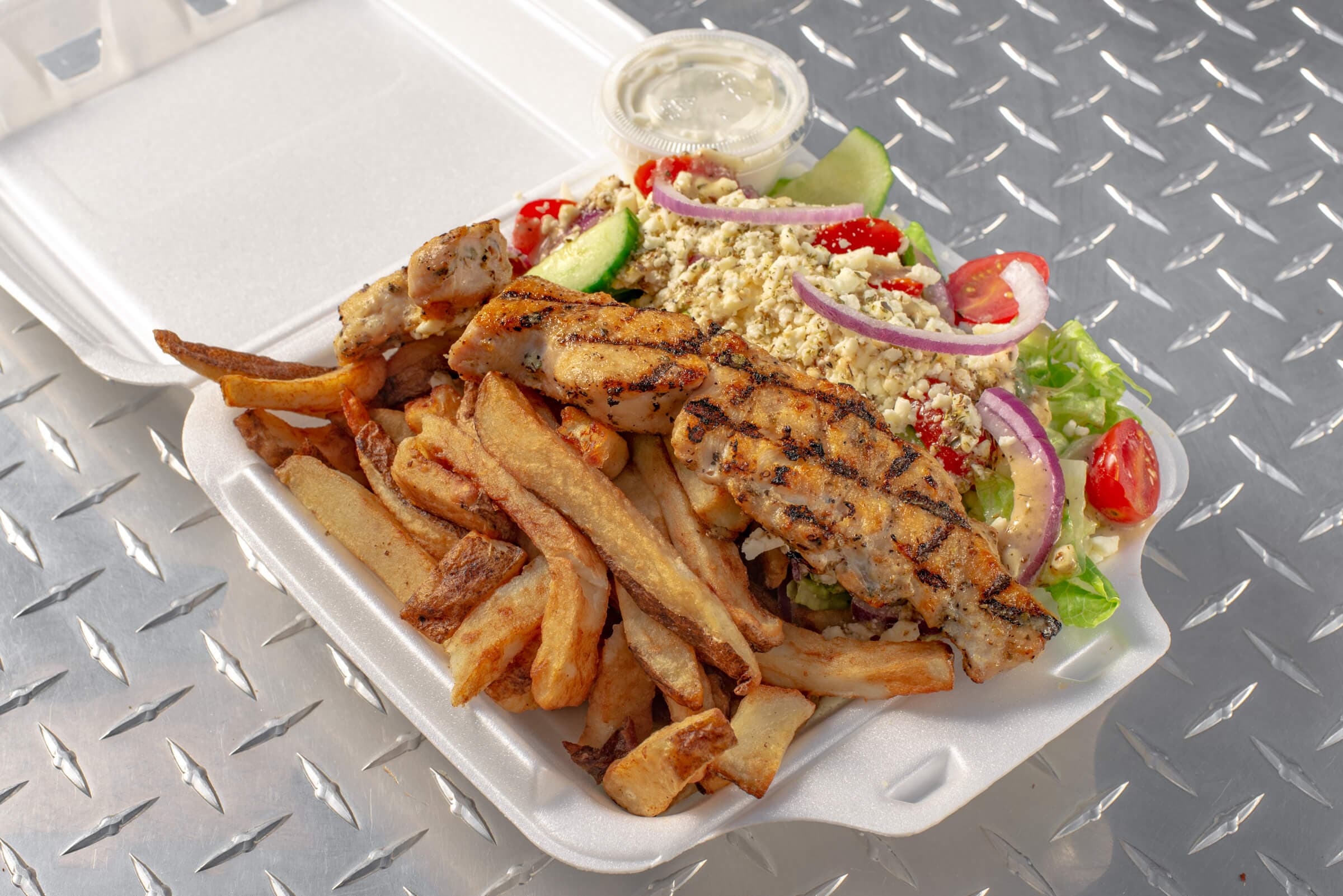 Chicken Souvlaki Dinner