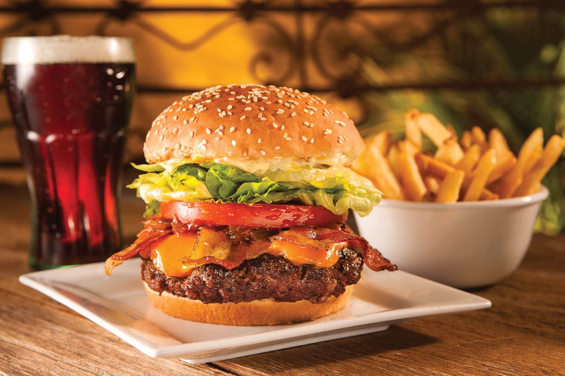Bacon Cheddar Burger Meal