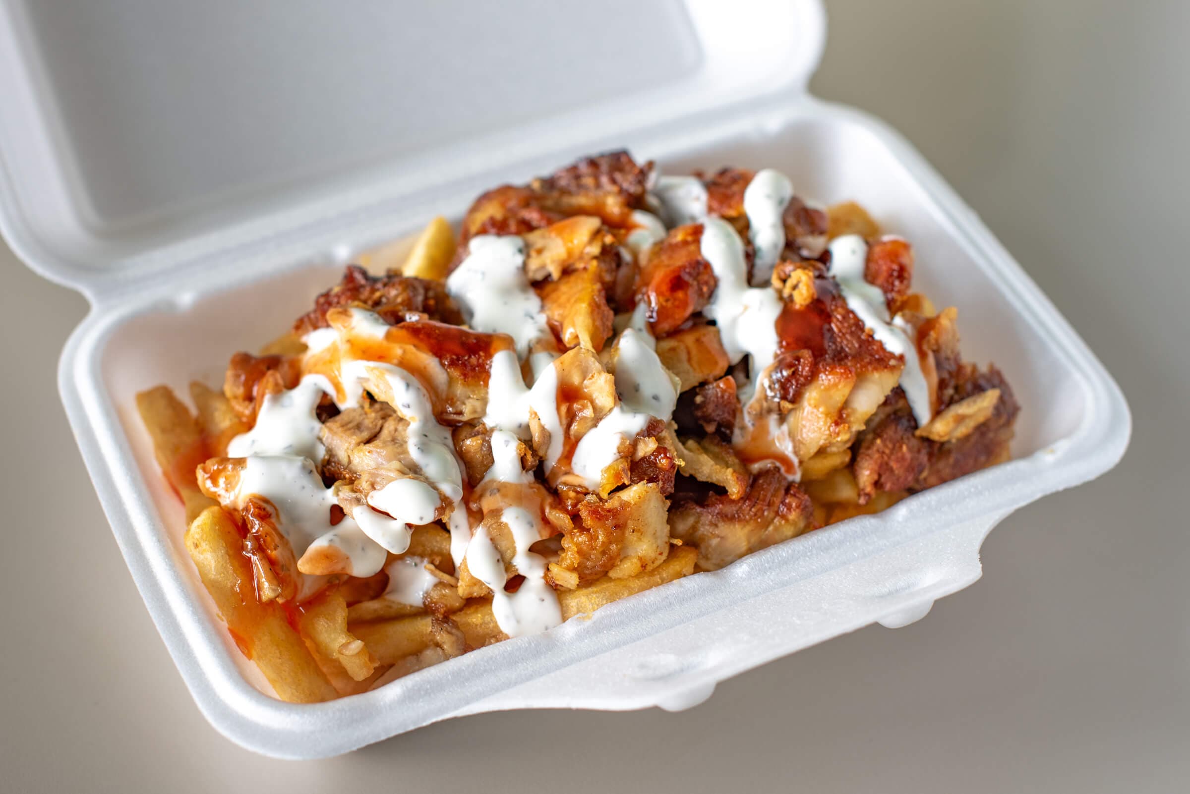 Chicken on Fries or Rice