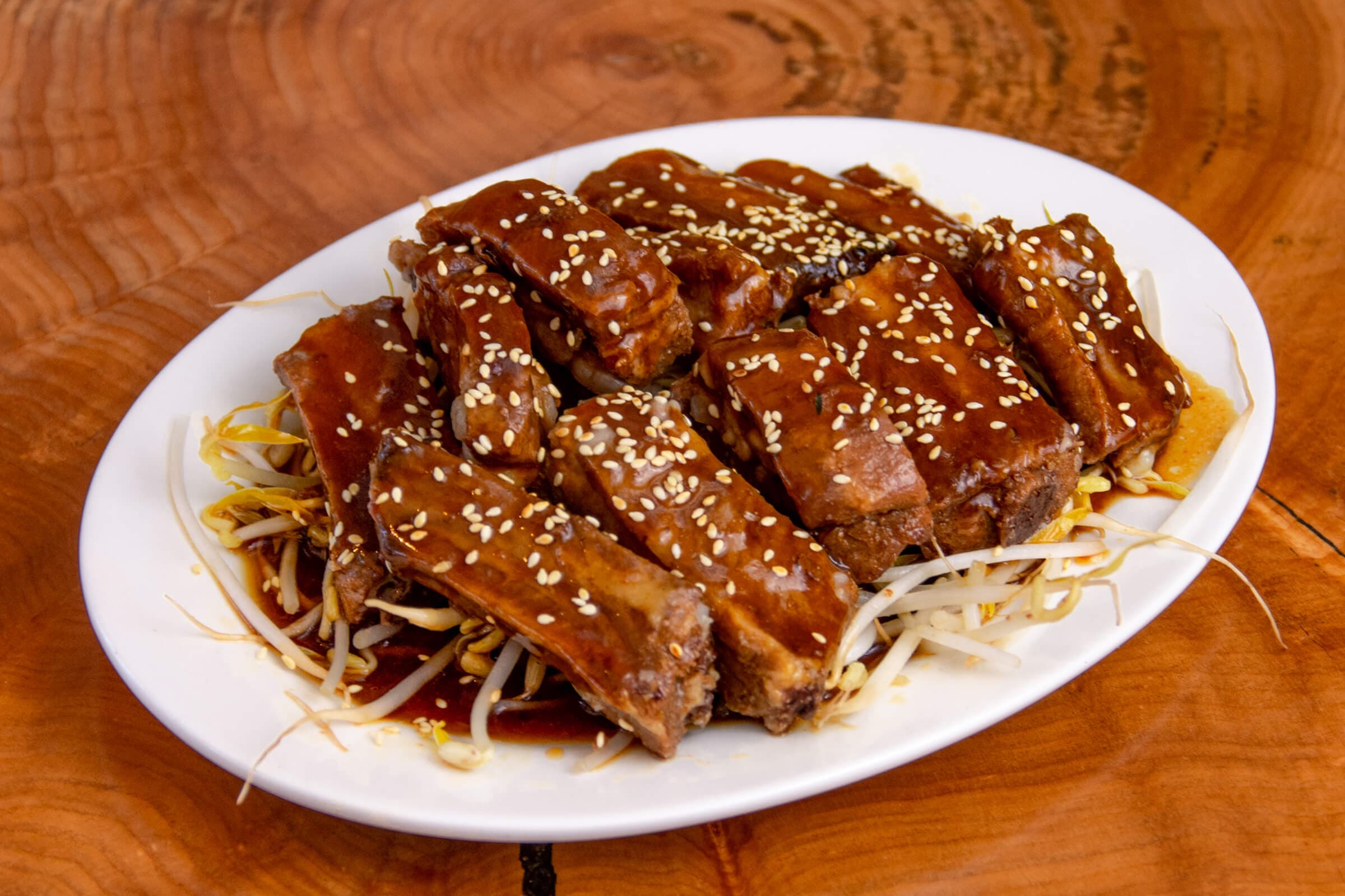 56. Honey Garlic Spare Ribs