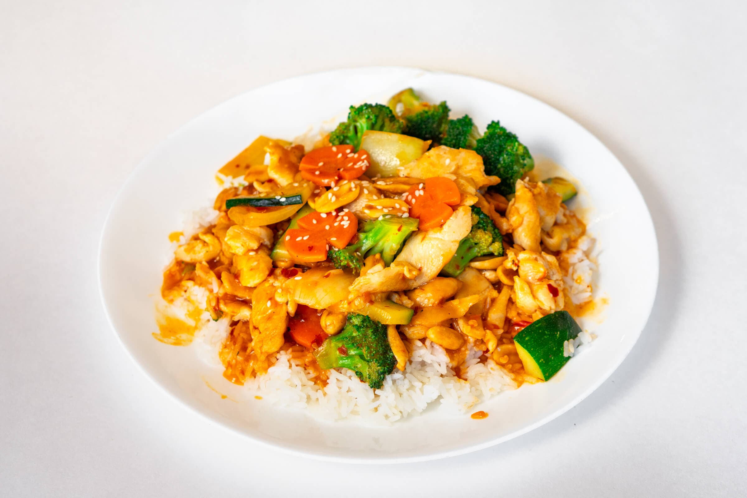 #9. Kung Pao Chicken on Steamed Rice