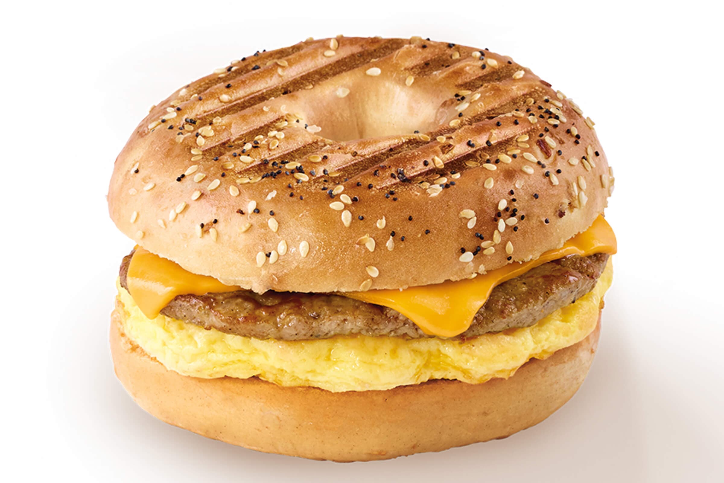 Grilled Bagel Breakfast Sandwich