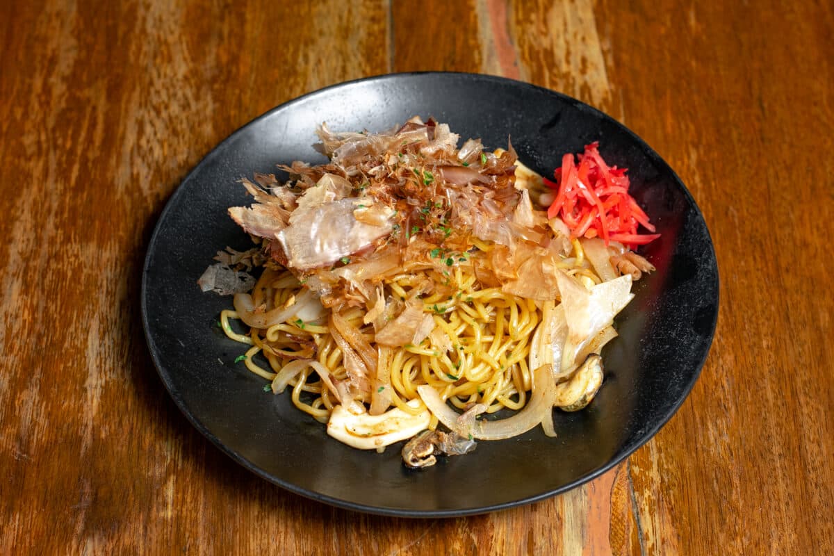 Stir-Fried Seafood Noodles (Yakisoba)