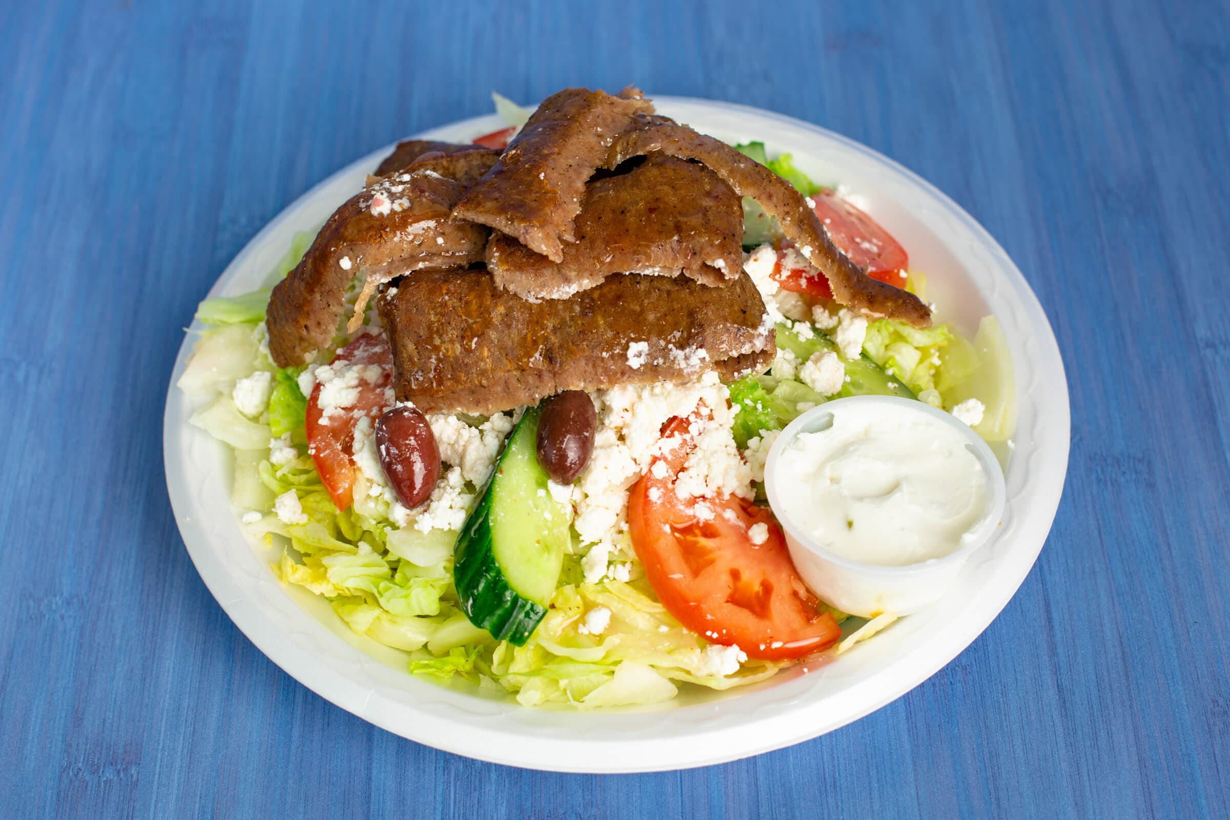 Gyro on a Greek Salad