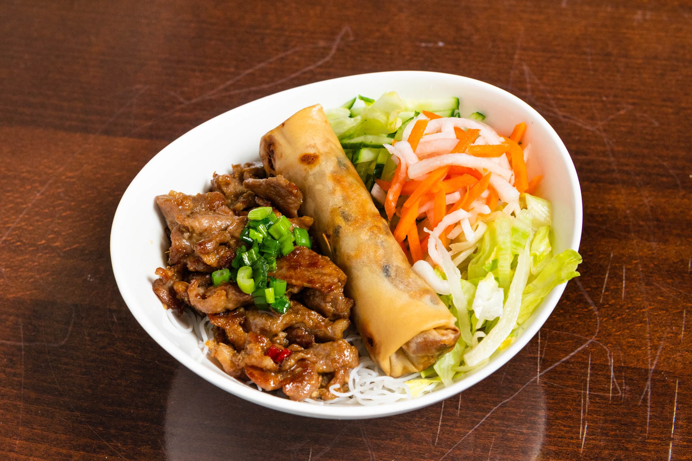 V4A. Vermicelli - Grilled Pork and Spring Roll