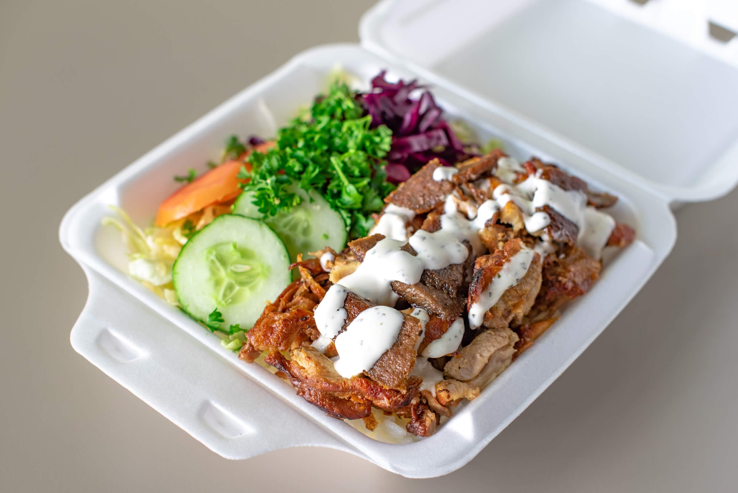 Chicken and Beef Shawarma Plate