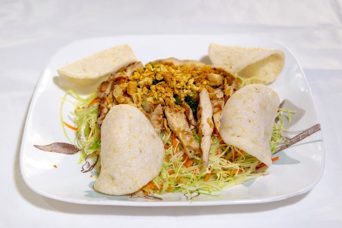Charbroiled Chicken, Beef, or Pork Cabbage Salad