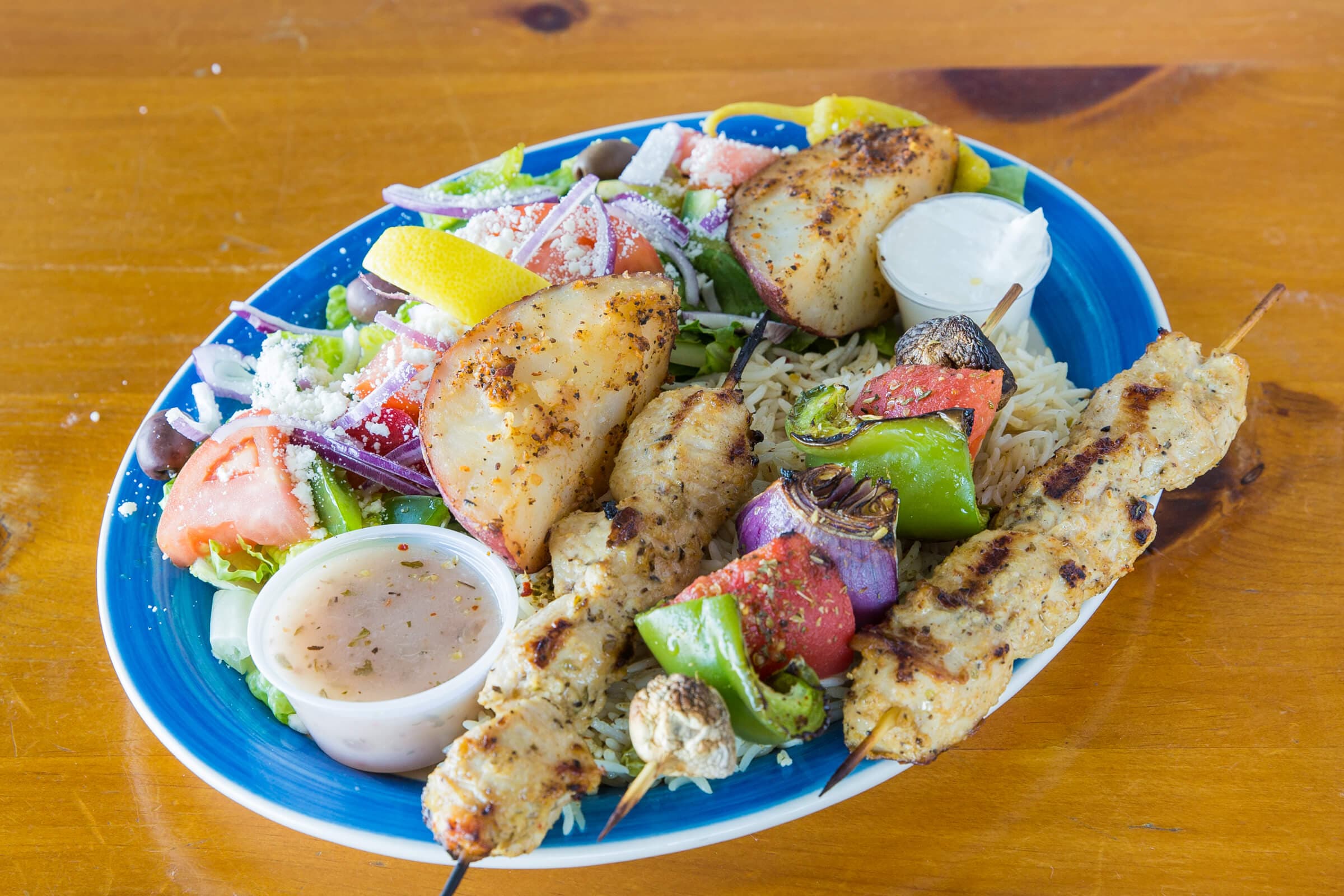 Chicken Brochette Platter